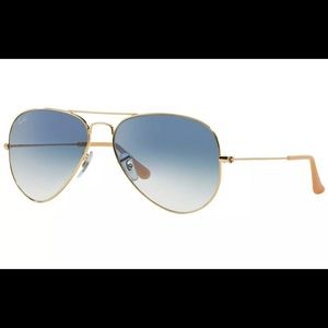 Blue gradient women’s Ray Ban sunglasses aviators